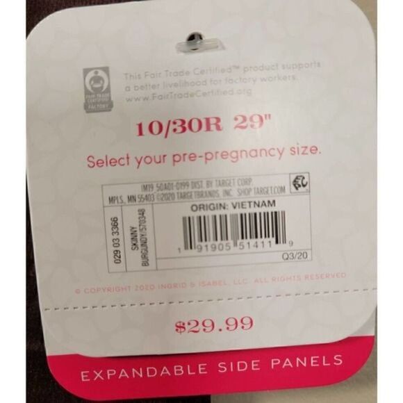 Isabel Maternity Velvet Pants Sz 10 - Picture 10 of 11